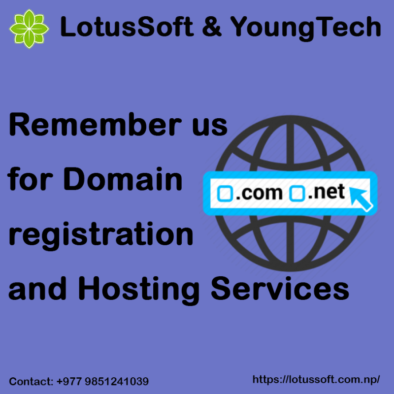 All kind of Domain registration and Hosting Services in Nepal